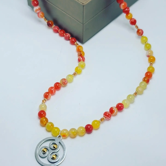 Orange Agate necklace - Picture 4 of 5